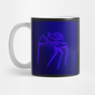 Jumping Spider Drawing V24 (Blue 2) Mug